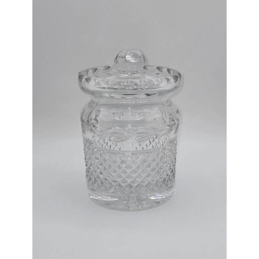 Galway Irish Crystal Biscuit Barrel Cookie Jar Cut Crystal Lidded Canister